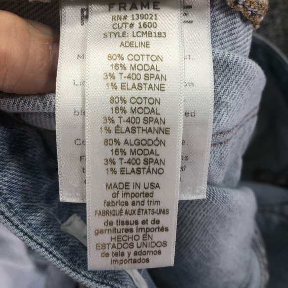 Frame Denim Le Crop Mini Boot Jean Sz 29 Adeline. Light Wash Casual Classic Chic - Picture 12 of 13